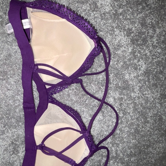NWT victoria Secret Purple Bralette bra floral - Picture 3 of 5